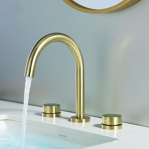 brass bathroom faucet brushed gold copper basin mixer faucet three holes two handles cold water sink
brass bathroom faucet brushed gold copper basin mixer faucet three holes two handles cold water sink