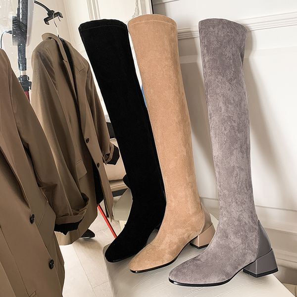 2021 new over the knee autumn winter toe women shoes stretch flock pu square heel long boots size 34-43 gkeq, Black
2021 new over the knee autumn winter toe women shoes stretch flock pu square heel long boots size 34-43 gkeq, Black