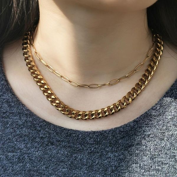 trend double layer necklace choker collar statement for women curb paperclip link chain punk fashion gold rock jewelry dn241, Silver
trend double layer necklace choker collar statement for women curb paperclip link chain punk fashion gold rock jewelry dn241, Silver
