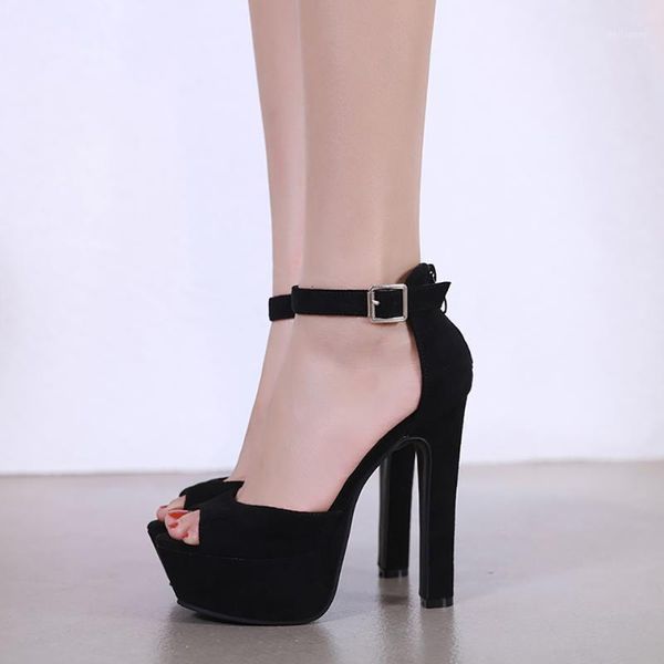 summer solid sandals high heels flock platform women sandals for female buckle ankle strap comfort elegant ladies shoes size 401, Black
summer solid sandals high heels flock platform women sandals for female buckle ankle strap comfort elegant ladies shoes size 401, Black
