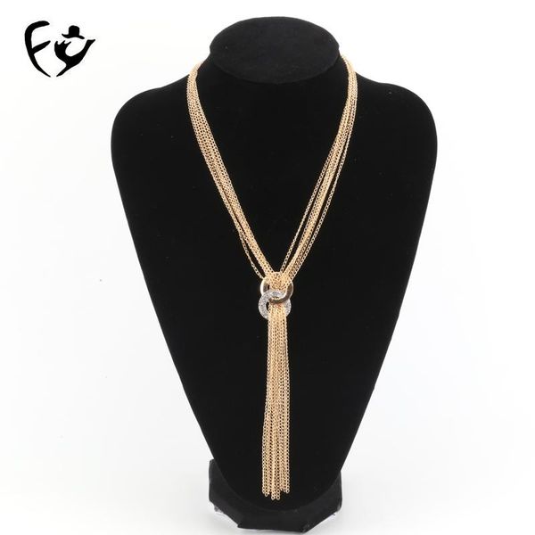 2020 new european and american gold standard fashion metal sparkle simple circle tassel long necklace, Golden;silver
2020 new european and american gold standard fashion metal sparkle simple circle tassel long necklace, Golden;silver