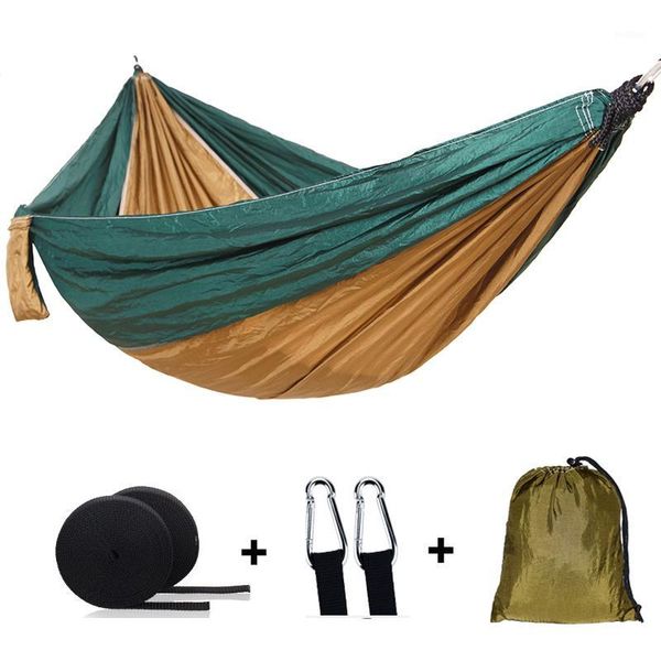 outdoor leisure hammock double nylon hammock portable furniture camping travel hanging bed garden swing chair soft bed gift1
outdoor leisure hammock double nylon hammock portable furniture camping travel hanging bed garden swing chair soft bed gift1