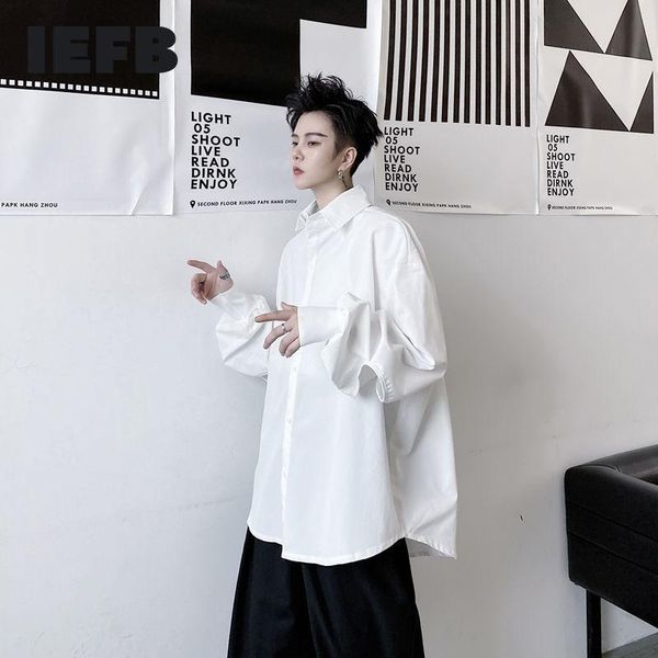 men's casual shirts iefb /men's wear 2021 autumn large size long sleeve niche design black white shirt for male hollw out cuff, White;black
men's casual shirts iefb /men's wear 2021 autumn large size long sleeve niche design black white shirt for male hollw out cuff, White;black
