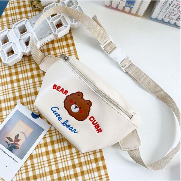 women cute bear waist fanny pack belt bag travel hip bum chest phone pouch x7ya