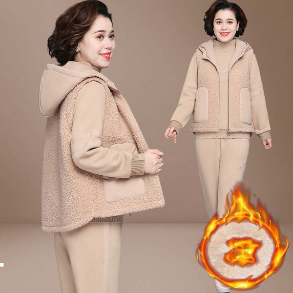 middle 2021 new age in addition to velvet woman's tender thickening autumn winter fashion leisure sports three garments 4xl y491 suit r, Gray
middle 2021 new age in addition to velvet woman's tender thickening autumn winter fashion leisure sports three garments 4xl y491 suit r, Gray