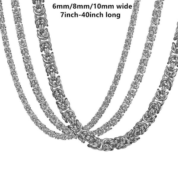 chains 6mm 8mm 10mm wide custom size men's cool stainless steel silver color round byzantine chain necklace or bracelet
chains 6mm 8mm 10mm wide custom size men's cool stainless steel silver color round byzantine chain necklace or bracelet