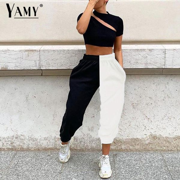 black high waist jogger pants women sweat pants winter color block pants women korean sweatpants streetwear c1111, Black;white
black high waist jogger pants women sweat pants winter color block pants women korean sweatpants streetwear c1111, Black;white