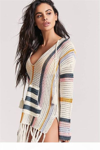 2020 crochet cover-ups fringed v-neck side split long sleeve summer dress beach wear women swimsuit cover up crochet tunic sarongs, White;black
2020 crochet cover-ups fringed v-neck side split long sleeve summer dress beach wear women swimsuit cover up crochet tunic sarongs, White;black