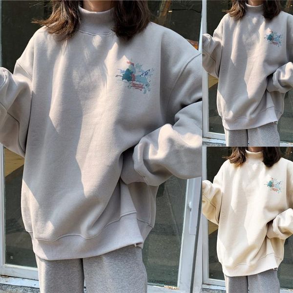 women's hoodies & sweatshirts oversized velvet warm clothes harajuku printed turtleneck kawaii simple pullover korean style sweatshirt, Black
women's hoodies & sweatshirts oversized velvet warm clothes harajuku printed turtleneck kawaii simple pullover korean style sweatshirt, Black