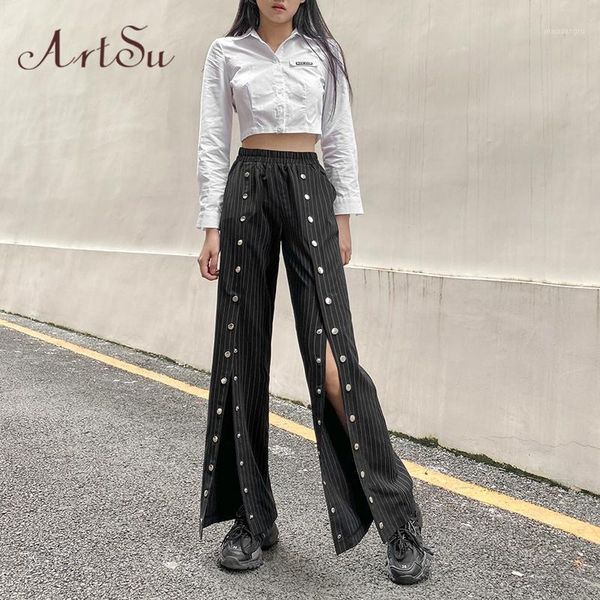 winter fashion black cargo pants female split button elastic high waist straight trousers casual loose pocket autumn 419501, Black;white
winter fashion black cargo pants female split button elastic high waist straight trousers casual loose pocket autumn 419501, Black;white