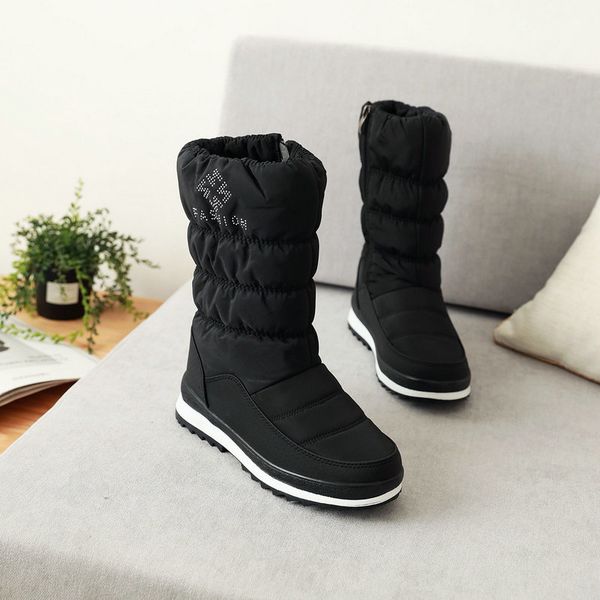 2021 new warm snow women solid color waterproof mid calf thick fur winter boots big size 36-41 xigu, Black
2021 new warm snow women solid color waterproof mid calf thick fur winter boots big size 36-41 xigu, Black