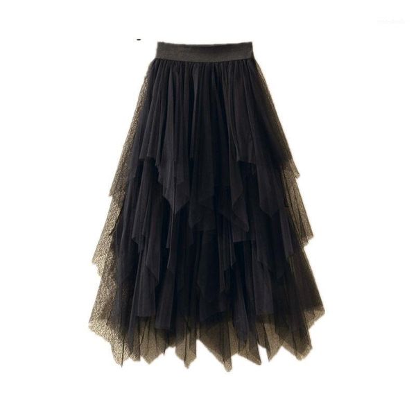 casual women summer skirts asymmetrical mesh skirt tulle skirt faldas pleated1, Black
casual women summer skirts asymmetrical mesh skirt tulle skirt faldas pleated1, Black