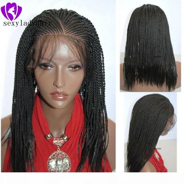 new arrival 13x4 lace black lace wigs high temperature fiber hair synthetic lace front wig long braided box braids wigs for black women, Black;brown
new arrival 13x4 lace black lace wigs high temperature fiber hair synthetic lace front wig long braided box braids wigs for black women, Black;brown