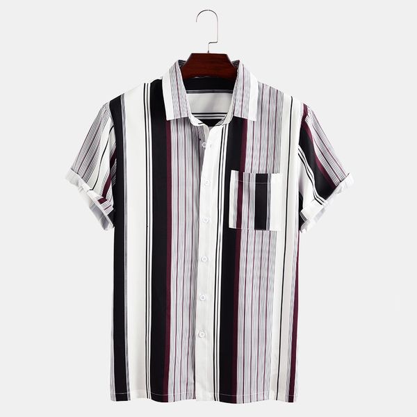 2021 new short sleeve stripe printing casual men's shirtslim fit fashion floral print dress males clothesjeo3, White;black
2021 new short sleeve stripe printing casual men's shirtslim fit fashion floral print dress males clothesjeo3, White;black