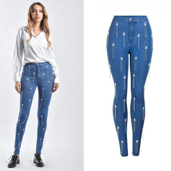 women beaded fringed jeans high waist push up hip pencil lift skinny stretch denim pants woman elastic slim fit jean trousers, Blue
women beaded fringed jeans high waist push up hip pencil lift skinny stretch denim pants woman elastic slim fit jean trousers, Blue