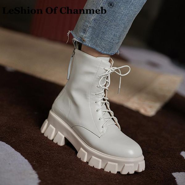 size 33-40 natural cow leather motorcycle boots for women chunky heels platform boots woman lace up round toe white fall shoes, Black
size 33-40 natural cow leather motorcycle boots for women chunky heels platform boots woman lace up round toe white fall shoes, Black