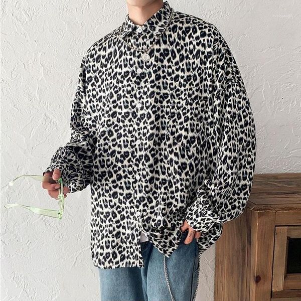 korean leopard shirt men's fashion casual shirt men streetwear dress wild loose long-sleeved mens autumn -2xl1, White;black
korean leopard shirt men's fashion casual shirt men streetwear dress wild loose long-sleeved mens autumn -2xl1, White;black