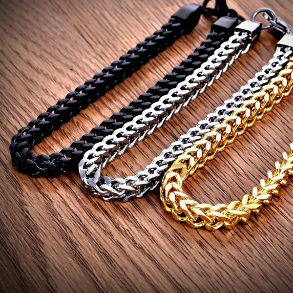 2020 new fashion gold men's stainless steel keel chain link bracelet wristband bangle jewelry charm bracelet, Black
2020 new fashion gold men's stainless steel keel chain link bracelet wristband bangle jewelry charm bracelet, Black