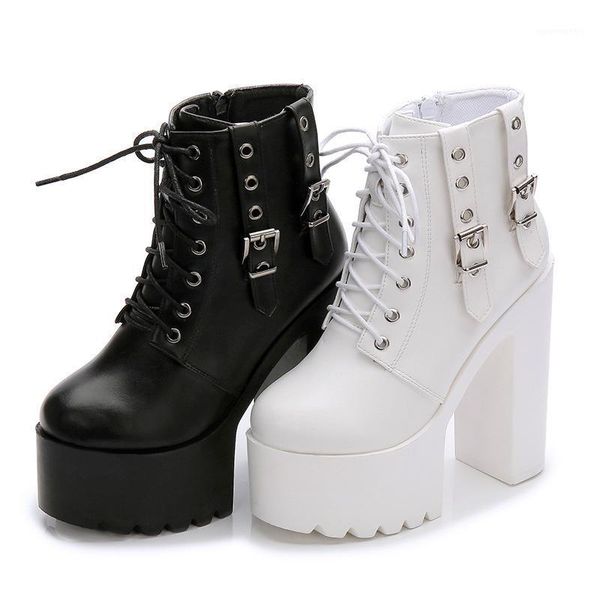 women's shoes new 14cm super high heel short boots platform platform lace-up women's shoes with thick heel boots1, Black
women's shoes new 14cm super high heel short boots platform platform lace-up women's shoes with thick heel boots1, Black