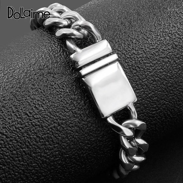 dolaime banquet new style fashion men stainless steel silver color polished plug buckle bracelet bs1101, Black
dolaime banquet new style fashion men stainless steel silver color polished plug buckle bracelet bs1101, Black