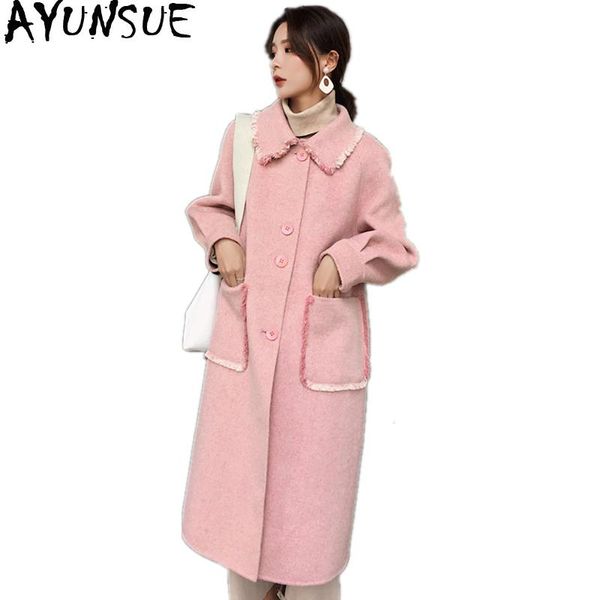ayunsue korean wool coat women double-sided woolen coats pink long autumn winter female jacket casaco feminino 2020 y18dm072, Black
ayunsue korean wool coat women double-sided woolen coats pink long autumn winter female jacket casaco feminino 2020 y18dm072, Black