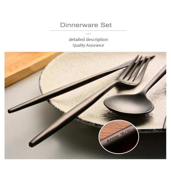 4pcs/set 316 stainless steel dinnerware black cutlery set fork teaspoon knife craft portugal styl sqcpko bdenet
4pcs/set 316 stainless steel dinnerware black cutlery set fork teaspoon knife craft portugal styl sqcpko bdenet