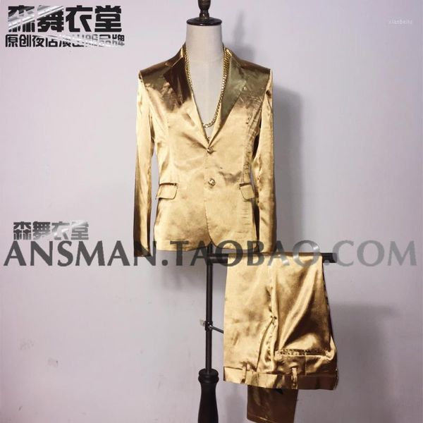 2020 new european and american male dj performance clothing personality trend men's slim golden suit dress singer costumes1, White;black
2020 new european and american male dj performance clothing personality trend men's slim golden suit dress singer costumes1, White;black