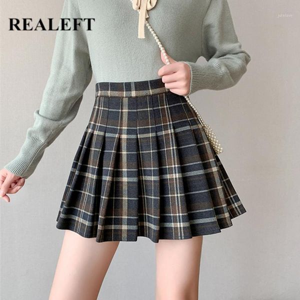 realeft 2020 new autumn winter thick woolen plaid pleated women's skirts high waist a-line mini skater skirts college style1, Black
realeft 2020 new autumn winter thick woolen plaid pleated women's skirts high waist a-line mini skater skirts college style1, Black