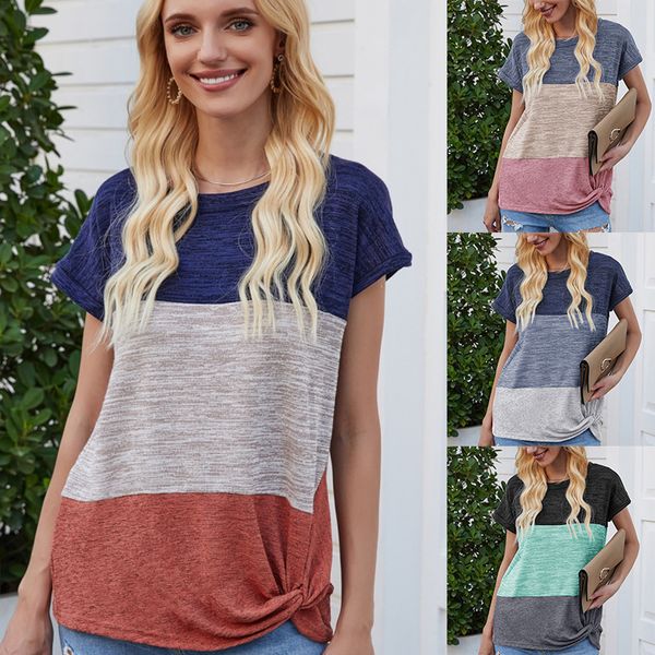 spring / summer 2021 new women's short sleeve t-shirt with contrast twist top, Black;brown
spring / summer 2021 new women's short sleeve t-shirt with contrast twist top, Black;brown