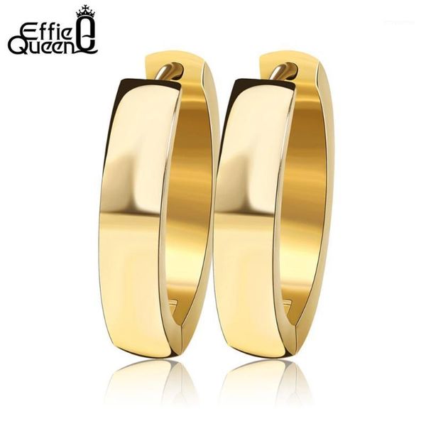 effie queen stainless steel women earrings 4mm width round circle brincos high polished stud earrings fashion jewelry ie161, Golden;silver
effie queen stainless steel women earrings 4mm width round circle brincos high polished stud earrings fashion jewelry ie161, Golden;silver