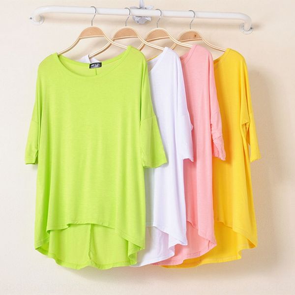 spring summer trouserst-shirt trousers2020 new korean modal loose t-shirt women's round neck bat mid sleeve short back long bottomed to, White
spring summer trouserst-shirt trousers2020 new korean modal loose t-shirt women's round neck bat mid sleeve short back long bottomed to, White