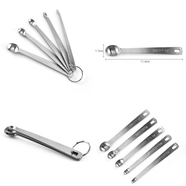 5pcs set mini measuring spoons stainless steel round measure spoon for liquid dry ingredients useful sugar cake baking kitchen t 10 n2
5pcs set mini measuring spoons stainless steel round measure spoon for liquid dry ingredients useful sugar cake baking kitchen t 10 n2