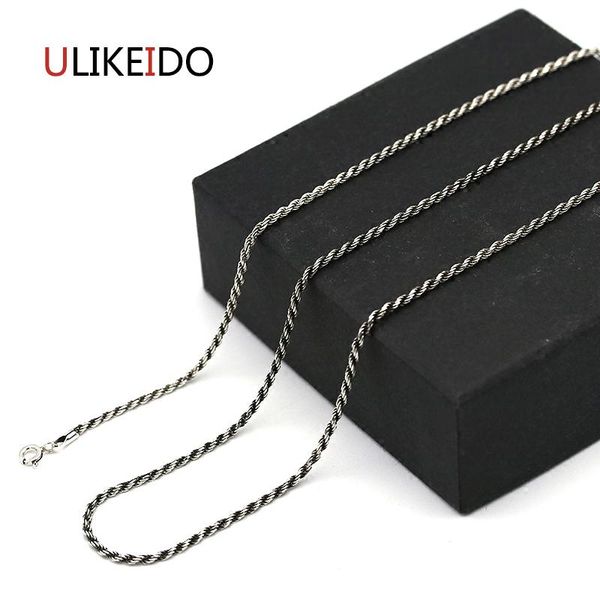 925 ювелирных изделий стерлингового серебра шарика кулон ожерелья twisted grain rope шарм punk ссылка цепи для мужчин и женщин прекрасный по, Silver
925 ювелирных изделий стерлингового серебра шарика кулон ожерелья twisted grain rope шарм punk ссылка цепи для мужчин и женщин прекрасный по, Silver