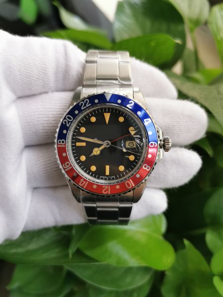 classic watches bp maker 40mm 1979 vintage gmt 1675 pepsi bezel asia 2813 movement mechanical automatic mens watch men's wristwatches, Slivery;brown
classic watches bp maker 40mm 1979 vintage gmt 1675 pepsi bezel asia 2813 movement mechanical automatic mens watch men's wristwatches, Slivery;brown