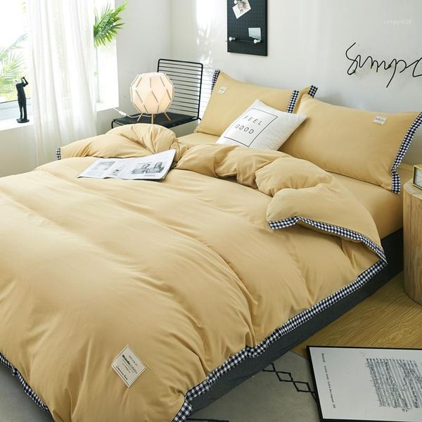 light yellow bedding set soft polyester duvet cover set 4pcs/set home bed linen bedclothes flat sheet pillowcase1
light yellow bedding set soft polyester duvet cover set 4pcs/set home bed linen bedclothes flat sheet pillowcase1