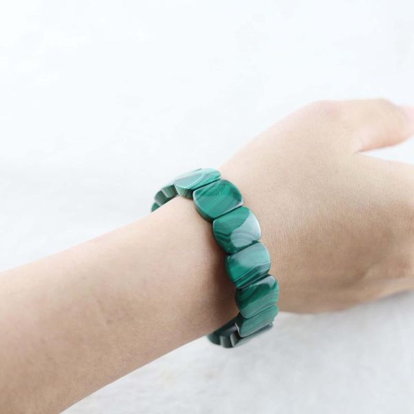 grade women's natural geometric malachite stone beads braclet, Black
grade women's natural geometric malachite stone beads braclet, Black