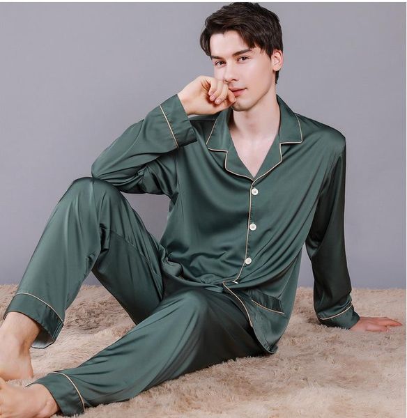 autumn home suit general thin long-sleeved ice silk homewear lapel solid color plus size pajamas sets pijama hombre talla grande, Black;brown
autumn home suit general thin long-sleeved ice silk homewear lapel solid color plus size pajamas sets pijama hombre talla grande, Black;brown