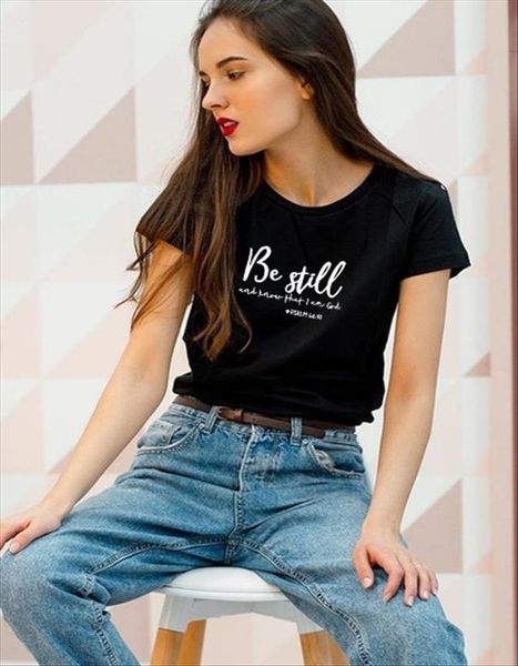 be still and know that i am god t shirt women religious christian tshirt casual summer faith graphic tee tumblr shirts, White
be still and know that i am god t shirt women religious christian tshirt casual summer faith graphic tee tumblr shirts, White