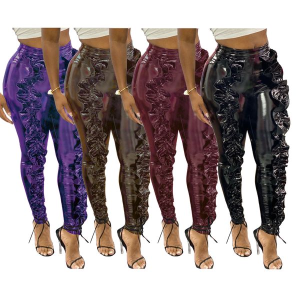 2021 new autumn female plutonium leather thin leggings frilly pants night club bottoms bandage vun5, Black;white
2021 new autumn female plutonium leather thin leggings frilly pants night club bottoms bandage vun5, Black;white