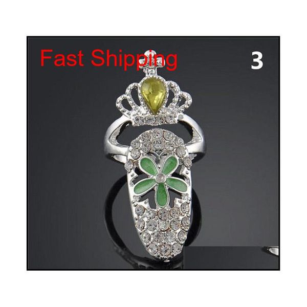 novelty bowknot nail ring charm crown flower crystal finger nail rings for women lady rhinestone fingernail protective qylnmm bdehome, Silver
novelty bowknot nail ring charm crown flower crystal finger nail rings for women lady rhinestone fingernail protective qylnmm bdehome, Silver