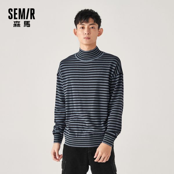 semir turtleneck men 2020 winter new black white striped long sleeve loose korean sweater trend man
semir turtleneck men 2020 winter new black white striped long sleeve loose korean sweater trend man