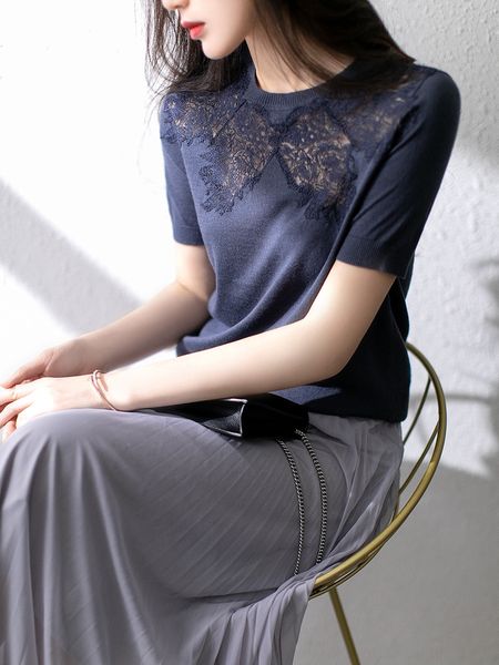 recommend missing regret hollow silk smooth + cashmere silk short sleeve lace t-shirt lace knitted t-shirt beauty hghmt, White;black
recommend missing regret hollow silk smooth + cashmere silk short sleeve lace t-shirt lace knitted t-shirt beauty hghmt, White;black
