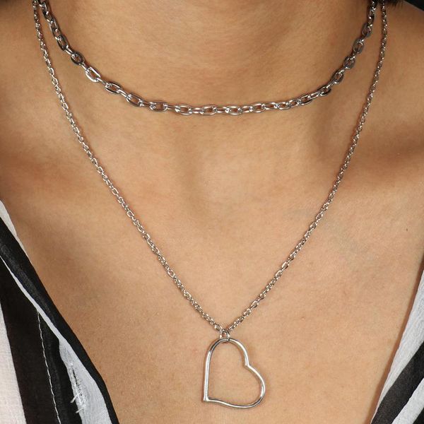 seblasy simple style silver color double layer harajuku wild heart long chain necklaces & pendants for women diy jewelry, Golden;silver
seblasy simple style silver color double layer harajuku wild heart long chain necklaces & pendants for women diy jewelry, Golden;silver