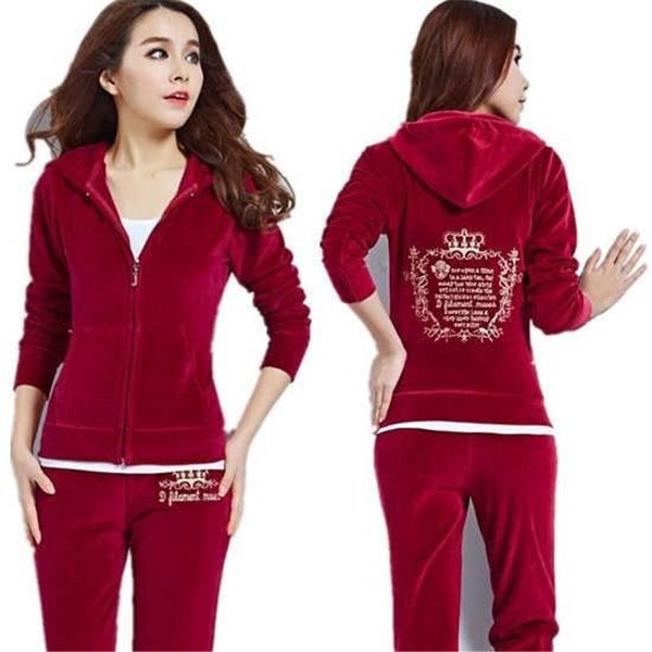 autumn 2019 women's2 piece set women hoodies track suit and pants velvet fabric tracksuits velour slim sporting suits red t200702, White
autumn 2019 women's2 piece set women hoodies track suit and pants velvet fabric tracksuits velour slim sporting suits red t200702, White