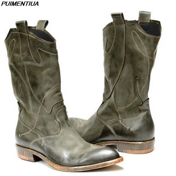 boots puimentiua women western winter mid tube knight lady retro rome slip-on high heel leather shoes cowboy botas mujer, Black
boots puimentiua women western winter mid tube knight lady retro rome slip-on high heel leather shoes cowboy botas mujer, Black