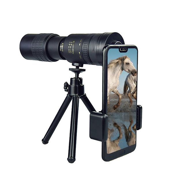 4k 10-300x40mm super telep zoom monocular telescope camping outdoor portable monocular with phone holder au6
4k 10-300x40mm super telep zoom monocular telescope camping outdoor portable monocular with phone holder au6