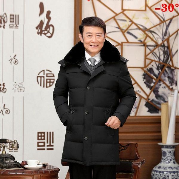 men's down & parkas winter men duck jacket thicken warm middle aged and elderly medium length hooded parka coat casual windbreaker over, Black
men's down & parkas winter men duck jacket thicken warm middle aged and elderly medium length hooded parka coat casual windbreaker over, Black