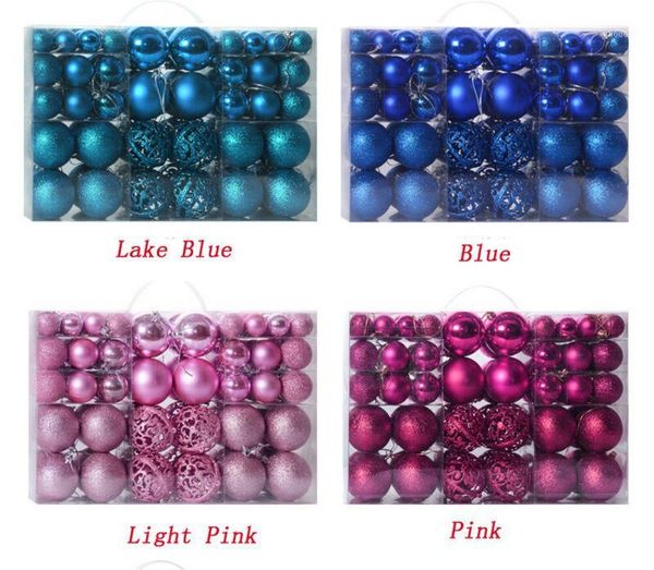 100pcs/set christmas tree balls bauble hanging home party ornament decor xmas1