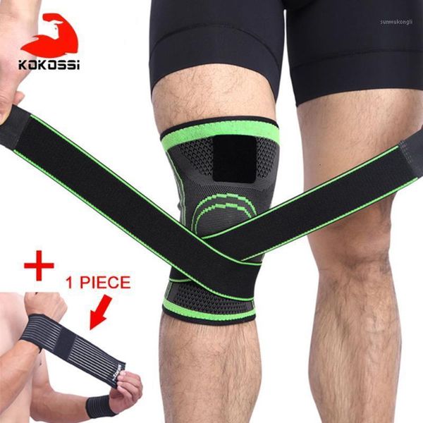 kokossi one knee support with one wristband professional sports knee pad breathable bandage fashion brace with wrist brace1, Black;gray
kokossi one knee support with one wristband professional sports knee pad breathable bandage fashion brace with wrist brace1, Black;gray