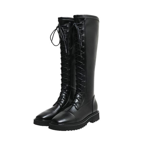 2020 new women cross tied knee high boots winter long boots night club shoes woman genuine leather warm flock, Black
2020 new women cross tied knee high boots winter long boots night club shoes woman genuine leather warm flock, Black